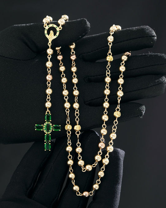 CAMANDULA 6MM CON SWAROVSKI VERDE ESMERALDA