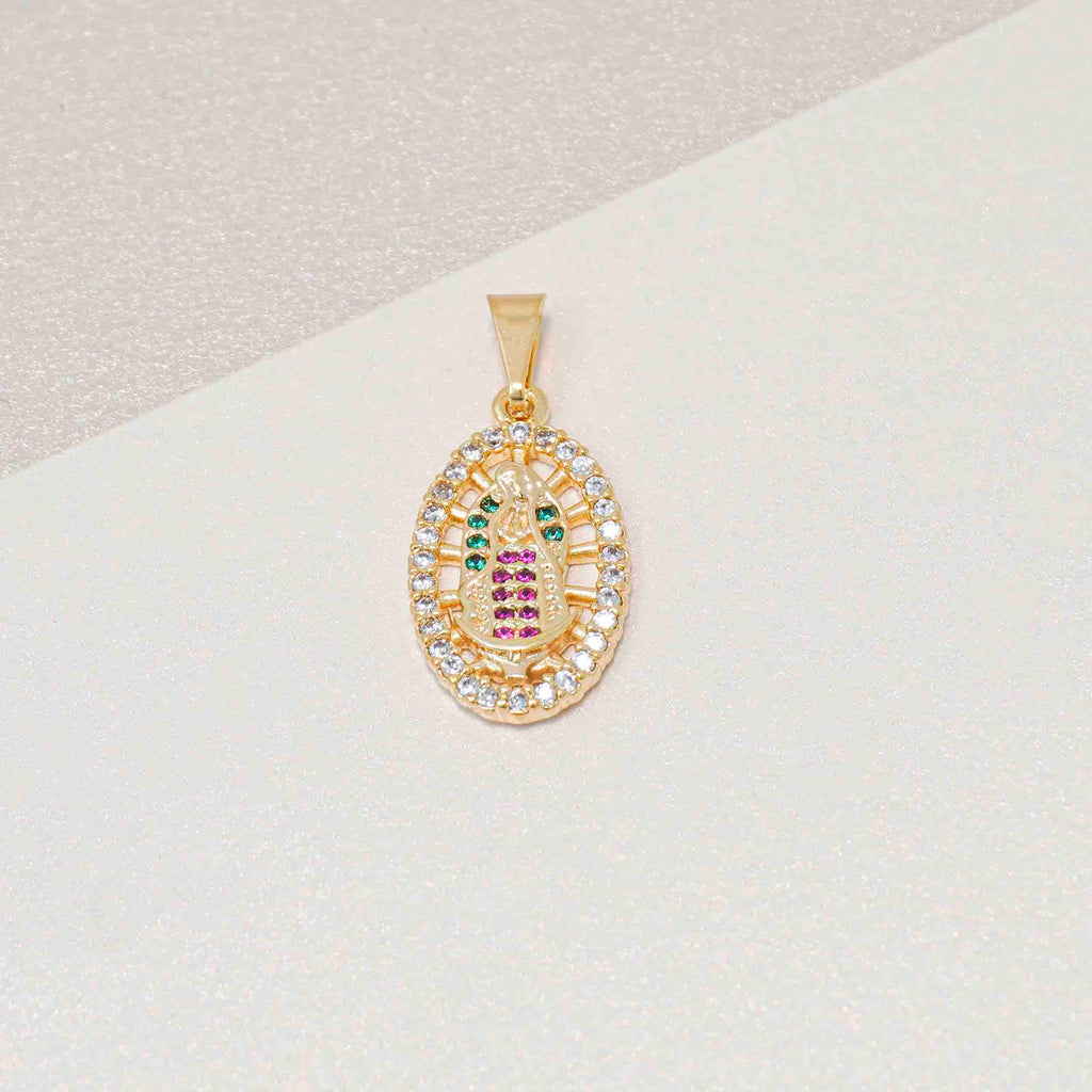 Dije Virgen Guadalupe Swarovski Med