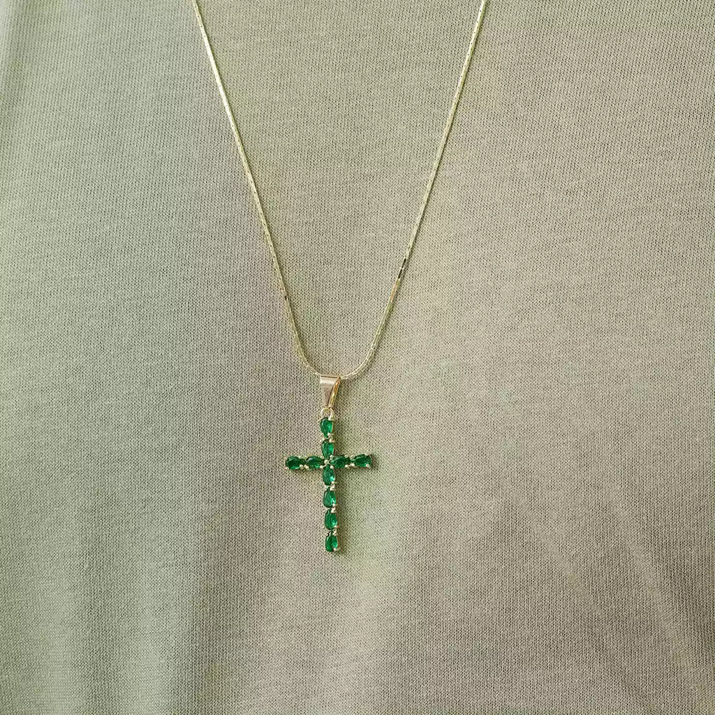 Dije Cruz Emerald