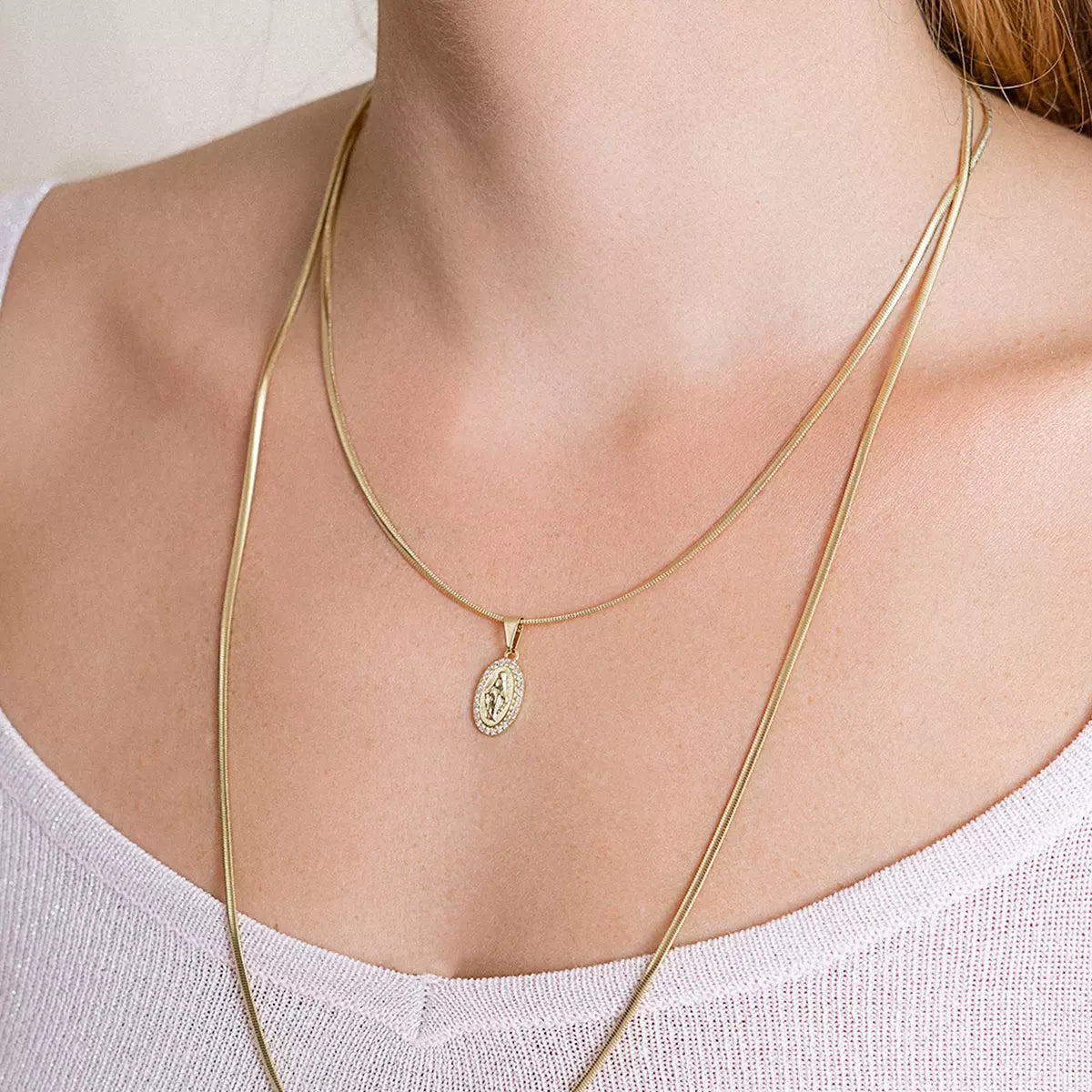 Dije Milagrosa con circonias cristal