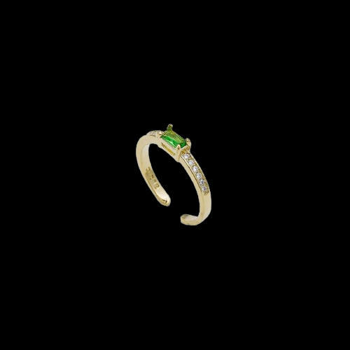 Anillo Monarchy Verde Ajustable