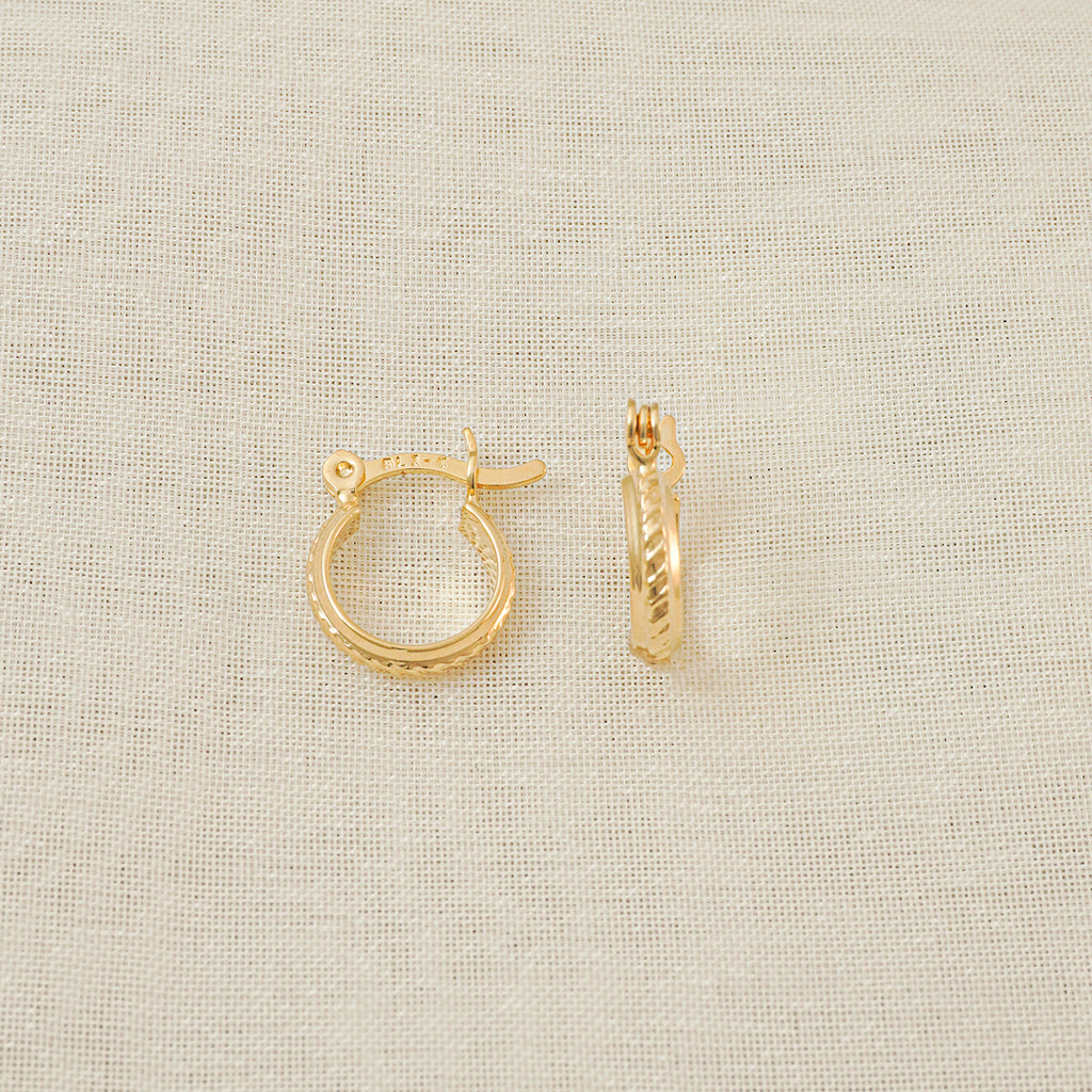 Arete Candonga Corrugada 1.4 Cms