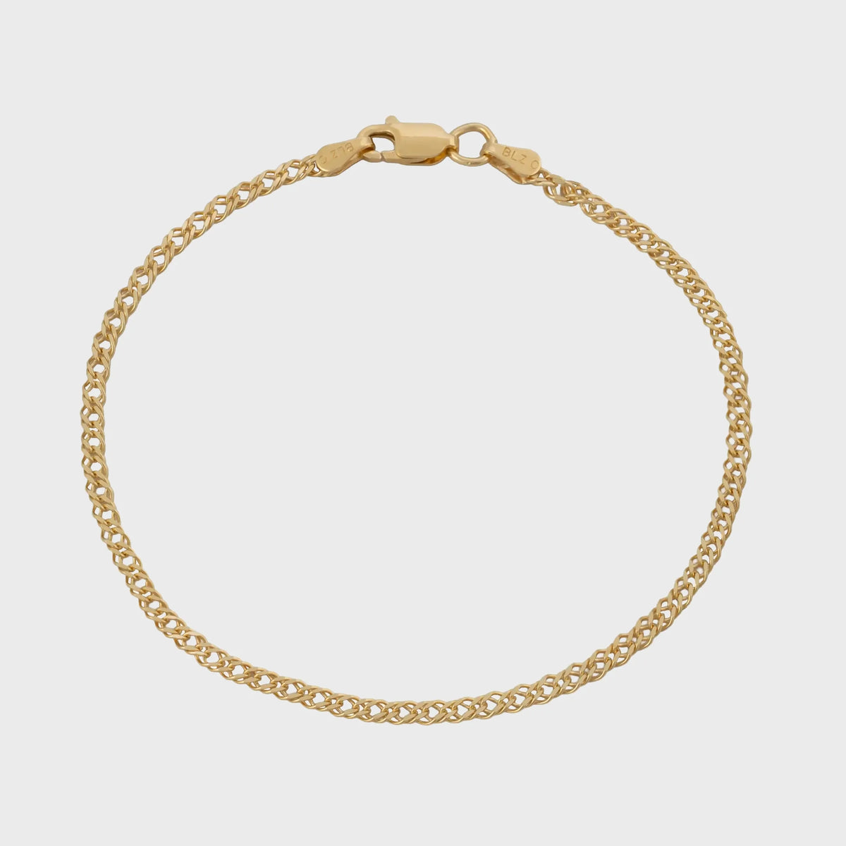 Pulsera Cubana Cruzada 2,4 mm 19.5 Cms
