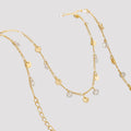 Cadena Cubana circonias- 45 cm-extensor