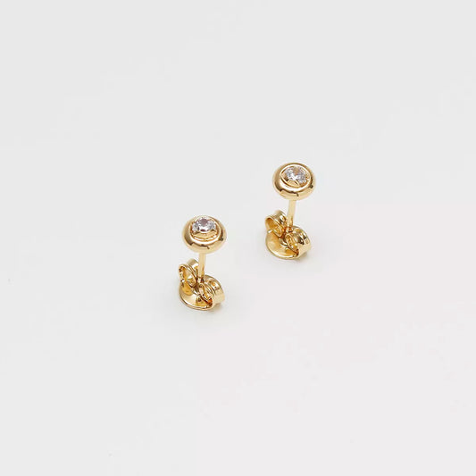 ARETES CIRCON CAJA REDONDA 4MM CRISTAL