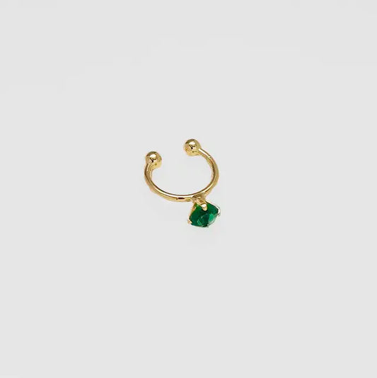 ARETES PEARCING FAKE 1.4CM VERDE